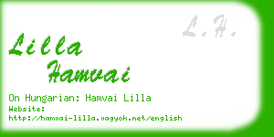 lilla hamvai business card